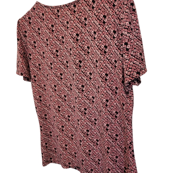 Tradition Overblouse In Pretty Burnt Orange & Black Pattern SS Airy Light In Med - Picture 11 of 12